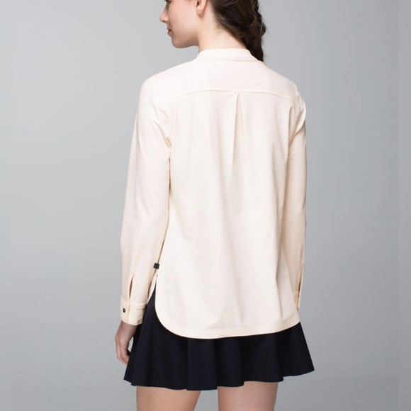 2014 Lululemon Get It On Blouse Angel Wing White Long Sleeve - Retired Rare - Picture 3 of 14